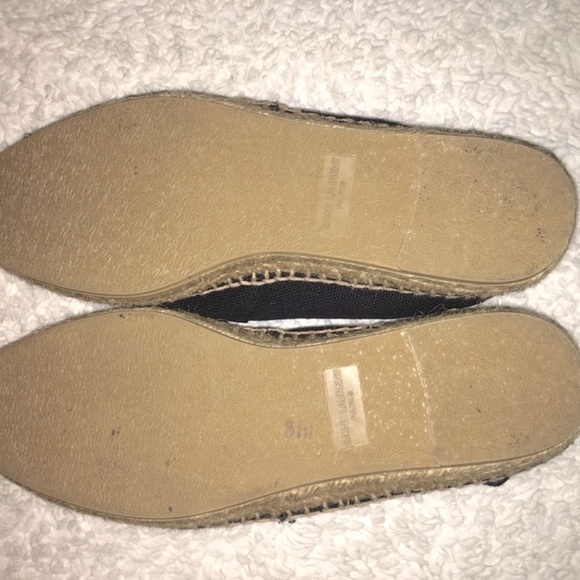 Saint Laurent Embroidered Espadrilles in Black Canvas - Picture 10 of 12